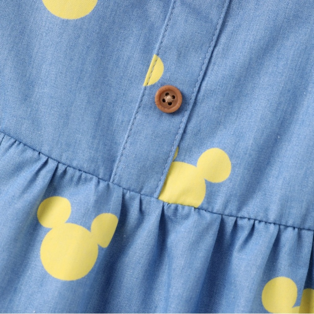 PatPat Mickey Denim Kids Dress - Girls 2T - Picture 4 of 11